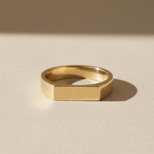 Aliança de casamento artesanal em latão - Design Starlight unissex