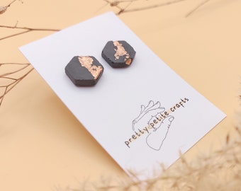 Grauer Beton Ohrstecker, Statement Ohrringe, Elegante Ohrringe // Grey Concrete Earrings, Ear Studs, Statement Earrings