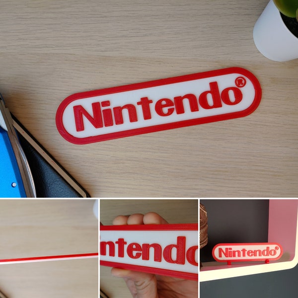 Aggiungi un tocco di nostalgia al tuo spazio con la nostra insegna Nintendo stampata in 3D/materiale PLA ecologico/perfetta per l'arredamento della sala giochi