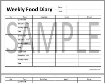 A4 Weekly Food Planner - Slimming World-compatibel (A4-formaat)