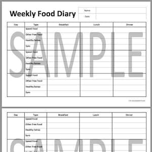 A4 Weekly Food Planner - Slimming World Compatible (A4 Size)