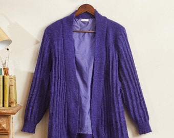 Vintage purple wool vest jacket