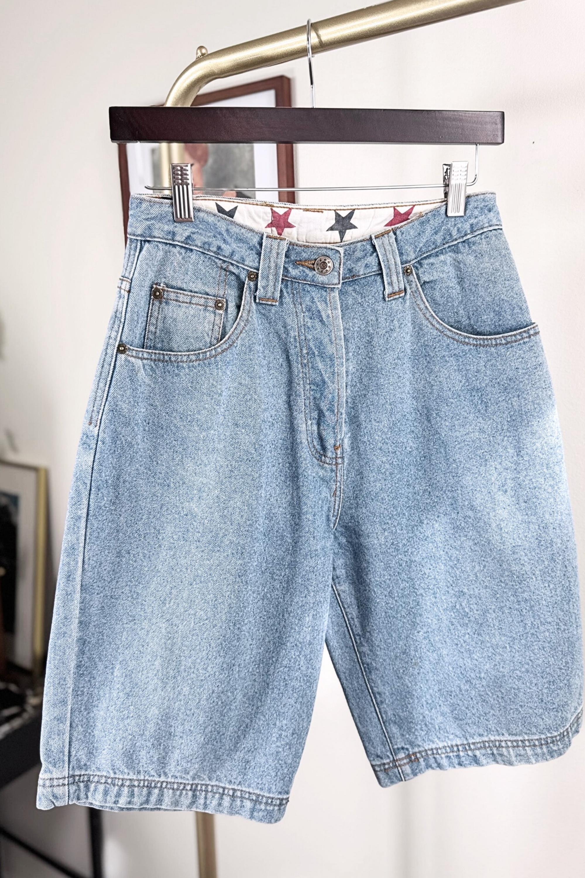 Bermuda Shorts in Vintage Denim Medium Vintage Jeans - Etsy
