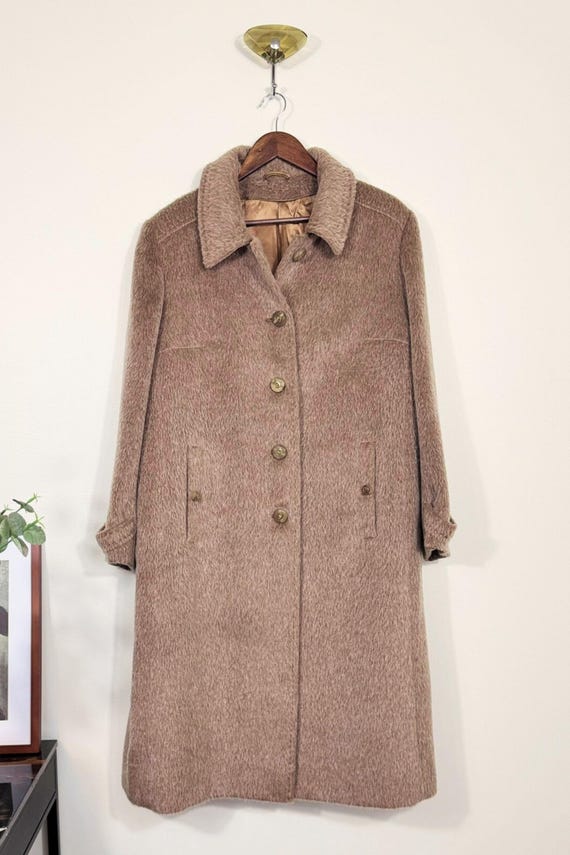 Vintage Beige Virgin Wool Long Coat - Etsy UK