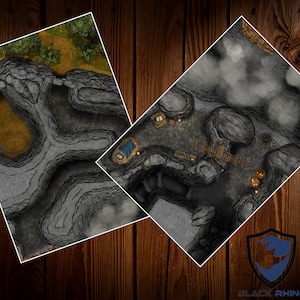 RPG Digital Battlemap Pack #4, Cave System - The Hideout.