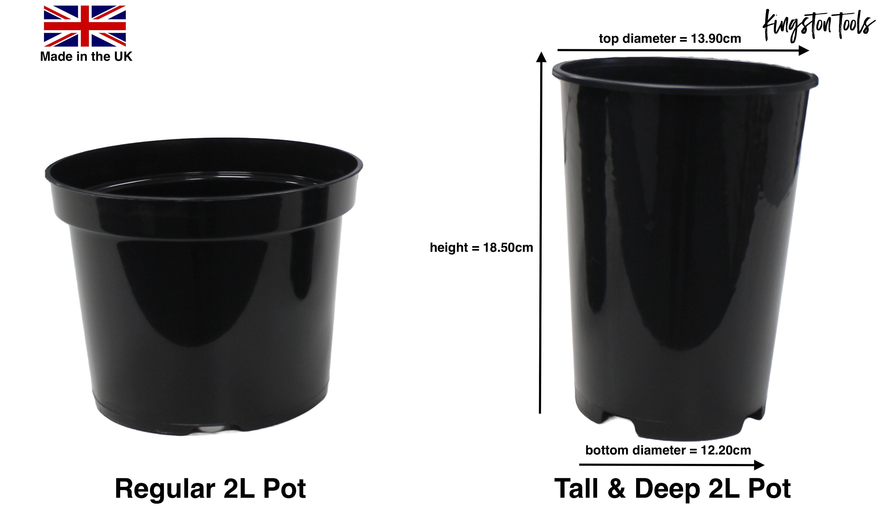 Kingston Tools 10x Extra Tall & Deep Premium 2L, 3L, 4L Black
