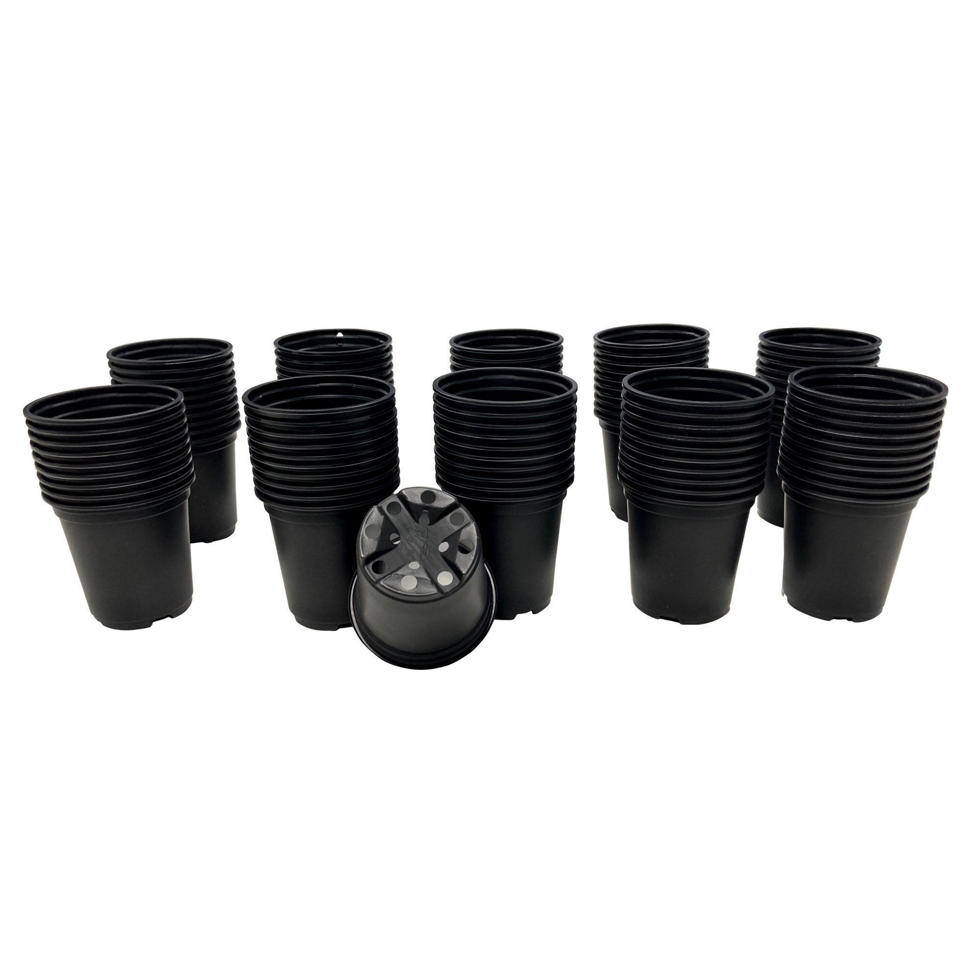 Eco-friendly Recycled Value Round Container Garden Flowerpot Plastic Flower Plant  Pots Planter Pot Cylinder - Black - Available in 4 Sizes - Etsy