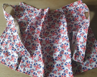 Half reversible apron union jack gift for him her