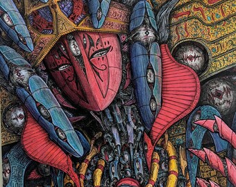 Spirituelle Malice PRINT - Alkohol Tinte und Buntstift Mixed Media Kunstwerk