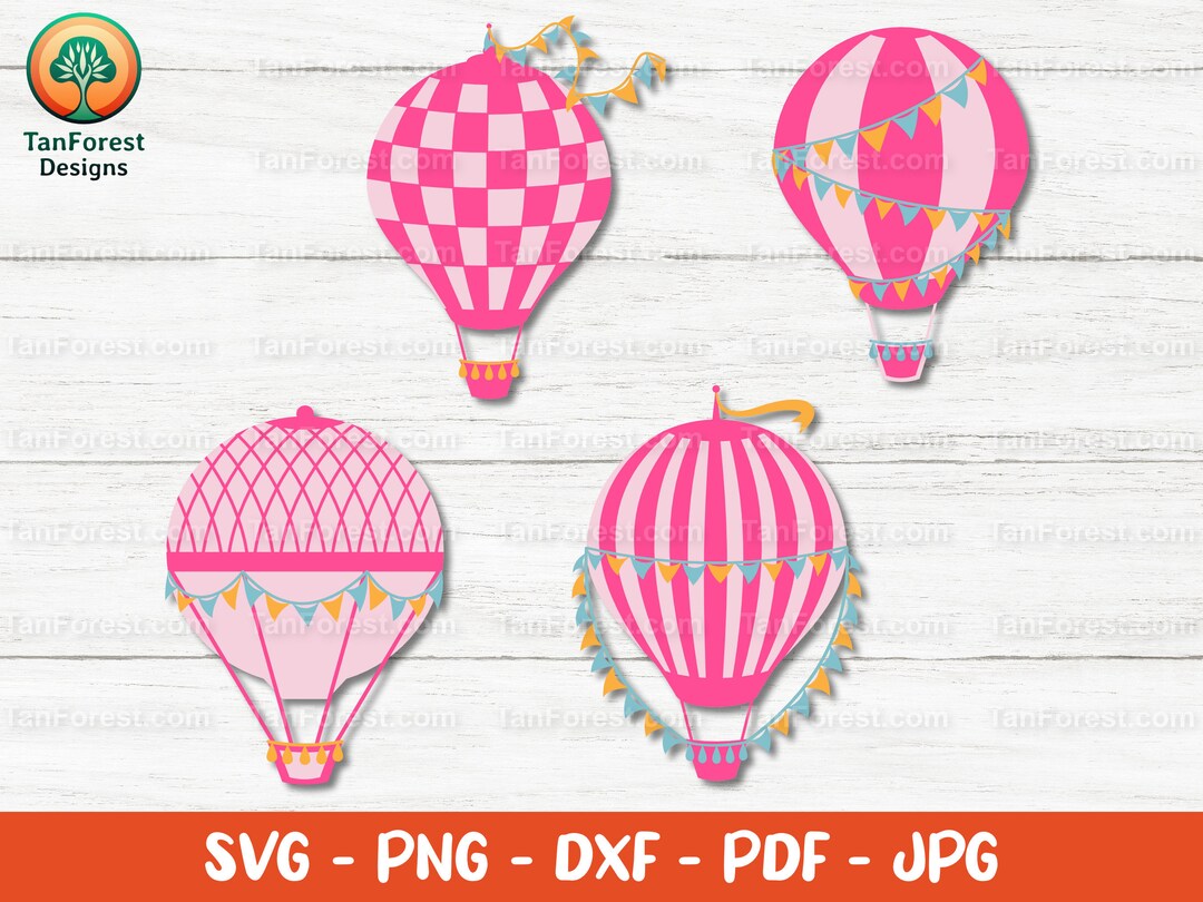 Hot Air Balloon SVG Layered Cut File. Air Balloon Clipart. Hot Air ...