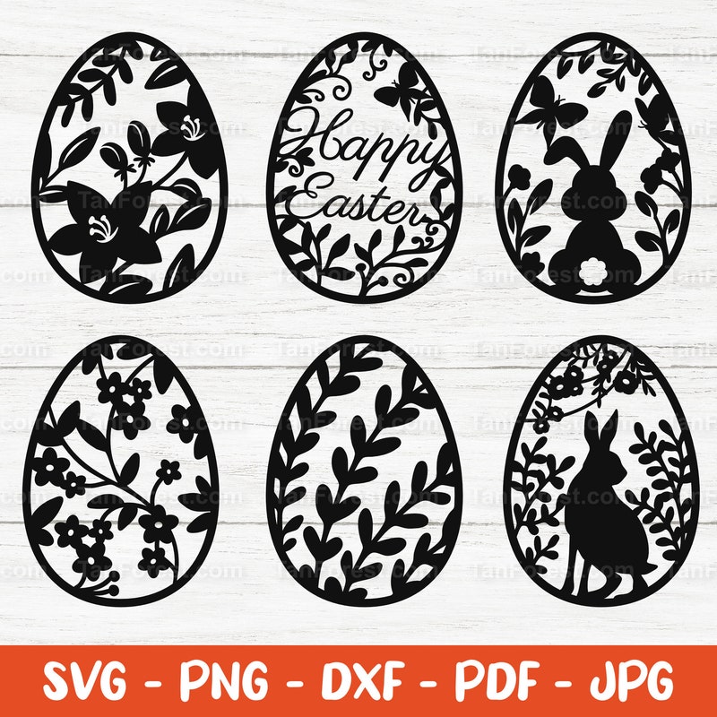 Cut Rabbits Easter Easter Egg Papercut - Etsy UK