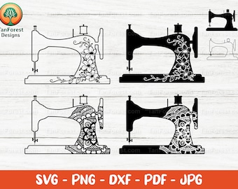 Floral Sewing Machine SVG, Mandala Design (Digital Download)