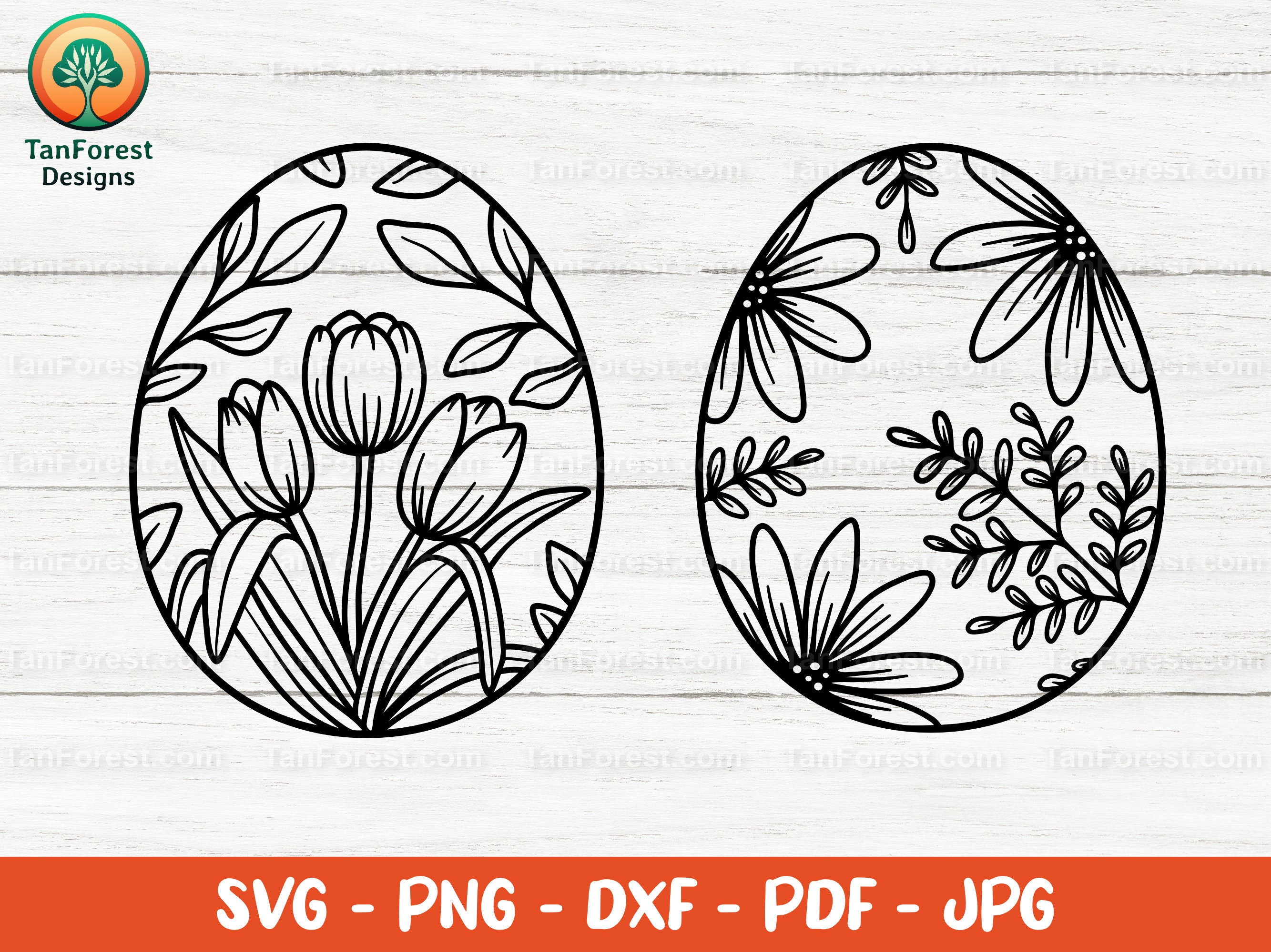 Floral Easter Egg Designs, Spring SVG Cut Files (digital Download) - Etsy