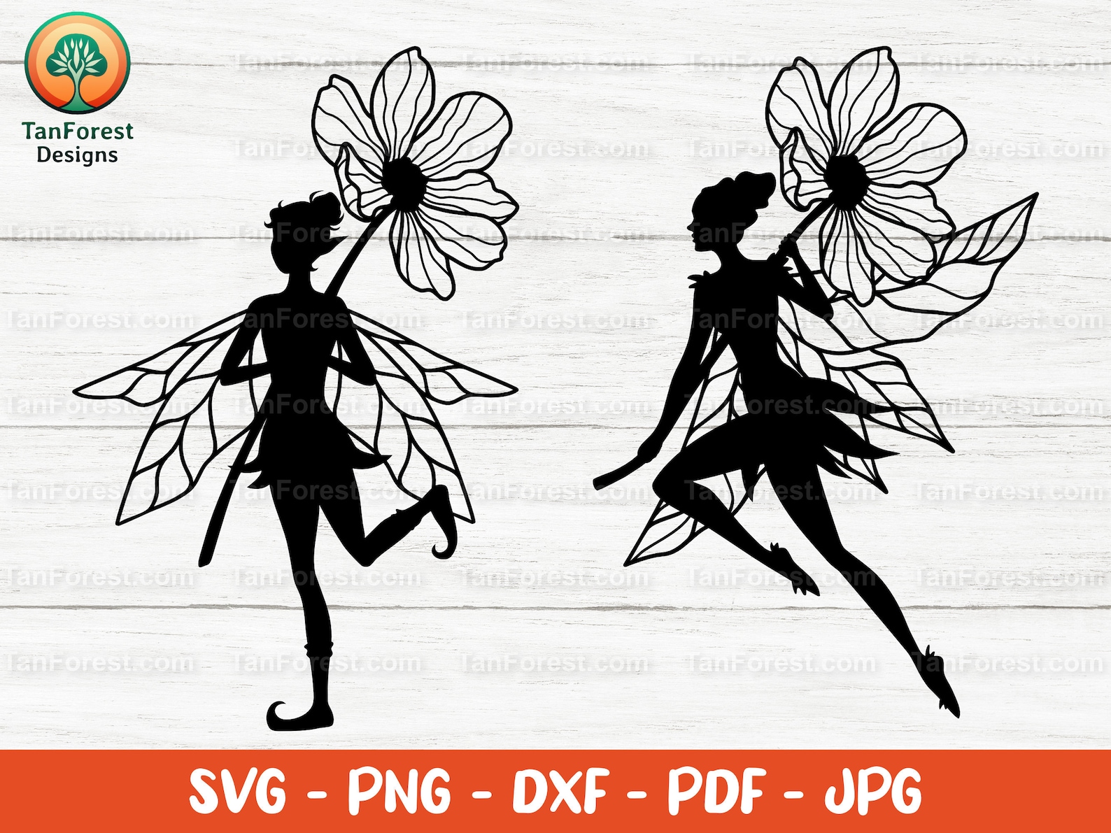Fairy SVG Cut File, Fairy Clipart, Fairy Holding Flower, Garden Fairy ...