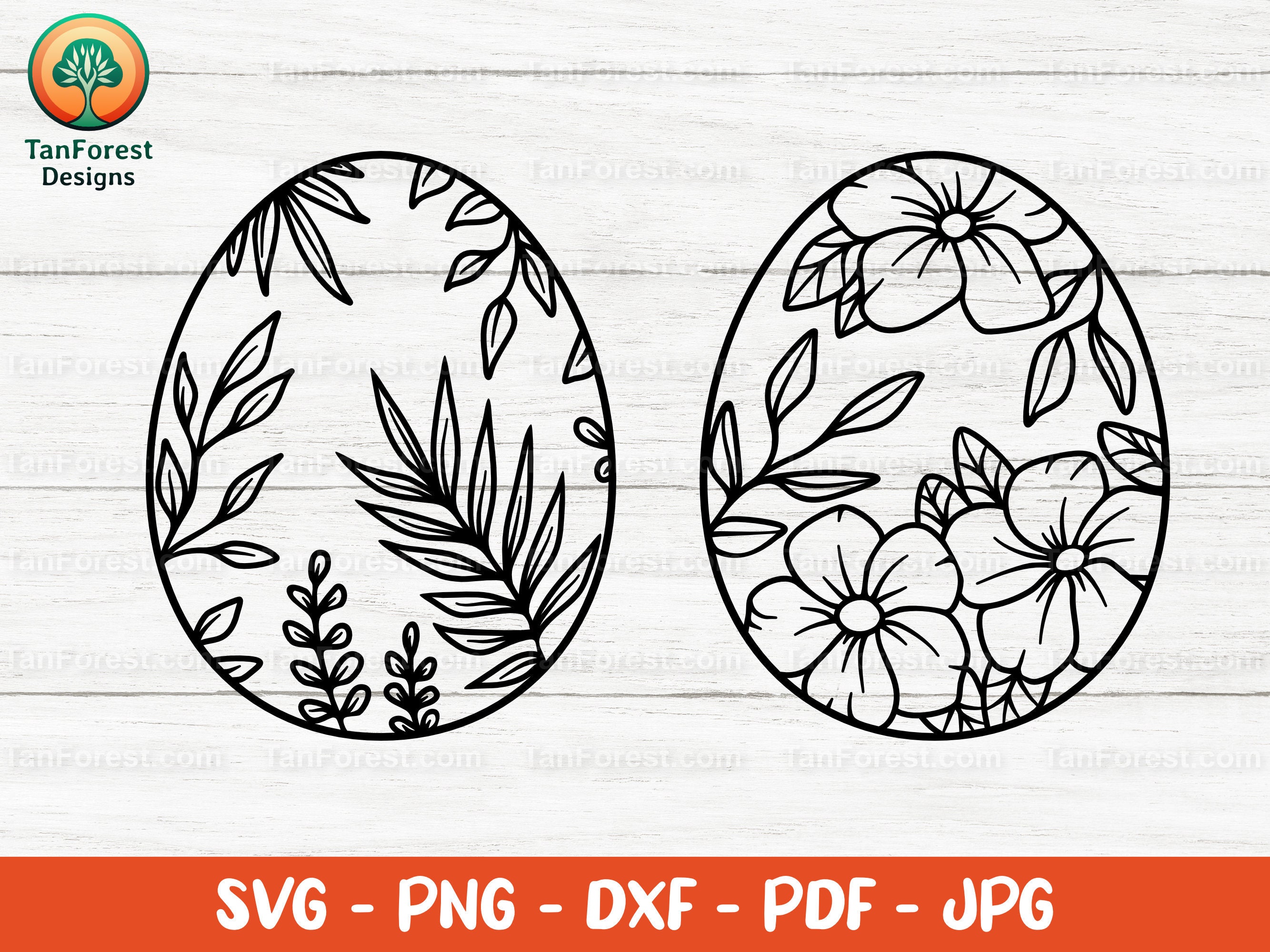 Floral Easter Egg Designs, Spring SVG Cut Files (digital Download) - Etsy