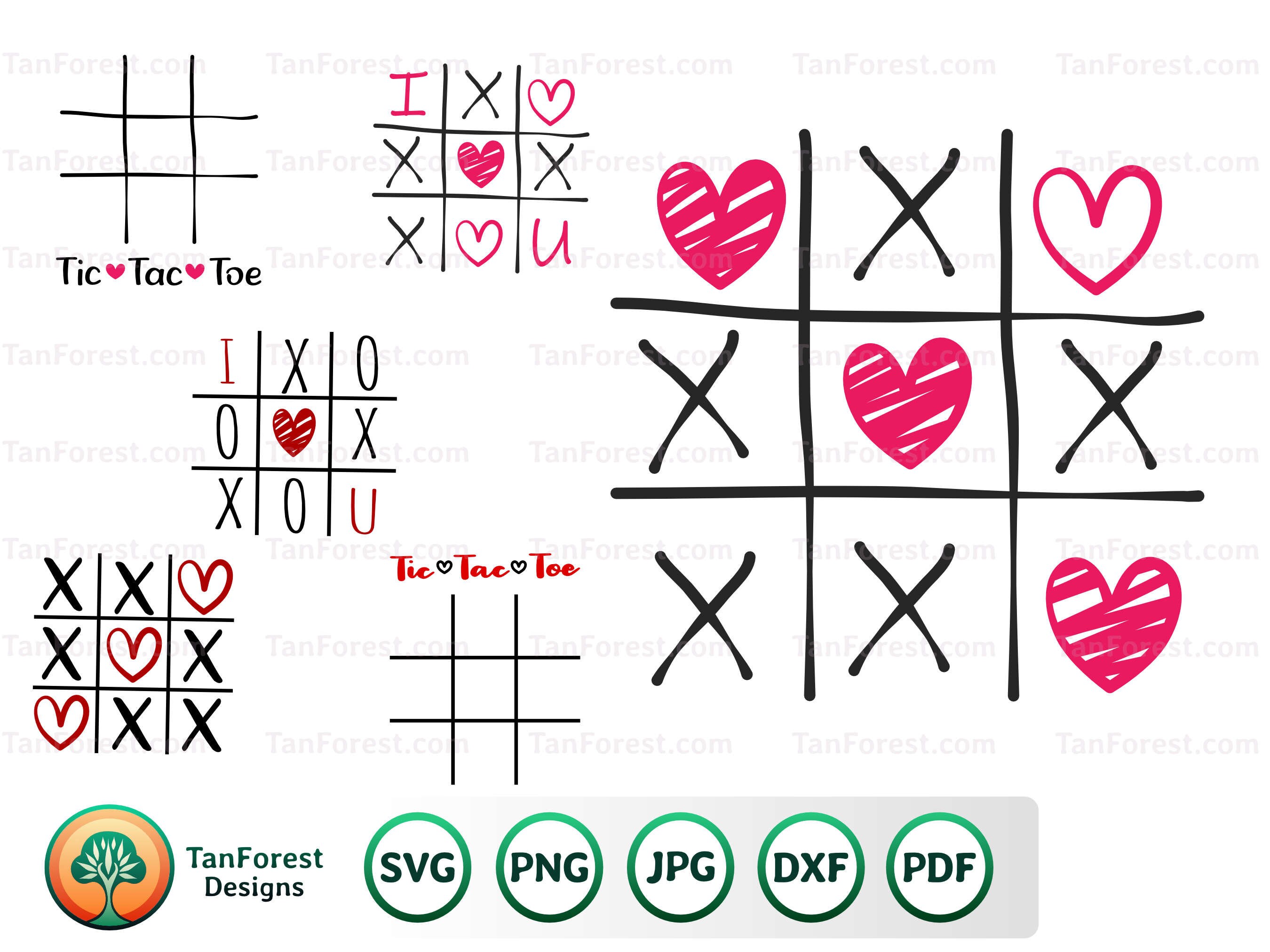 Tic Tac Toe Svg Valentine Svg Bundle Valentines Game Svg - Etsy