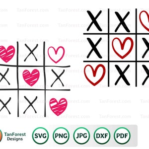 Tic Tac Toe Svg Valentine Svg Bundle Valentines Game Svg - Etsy