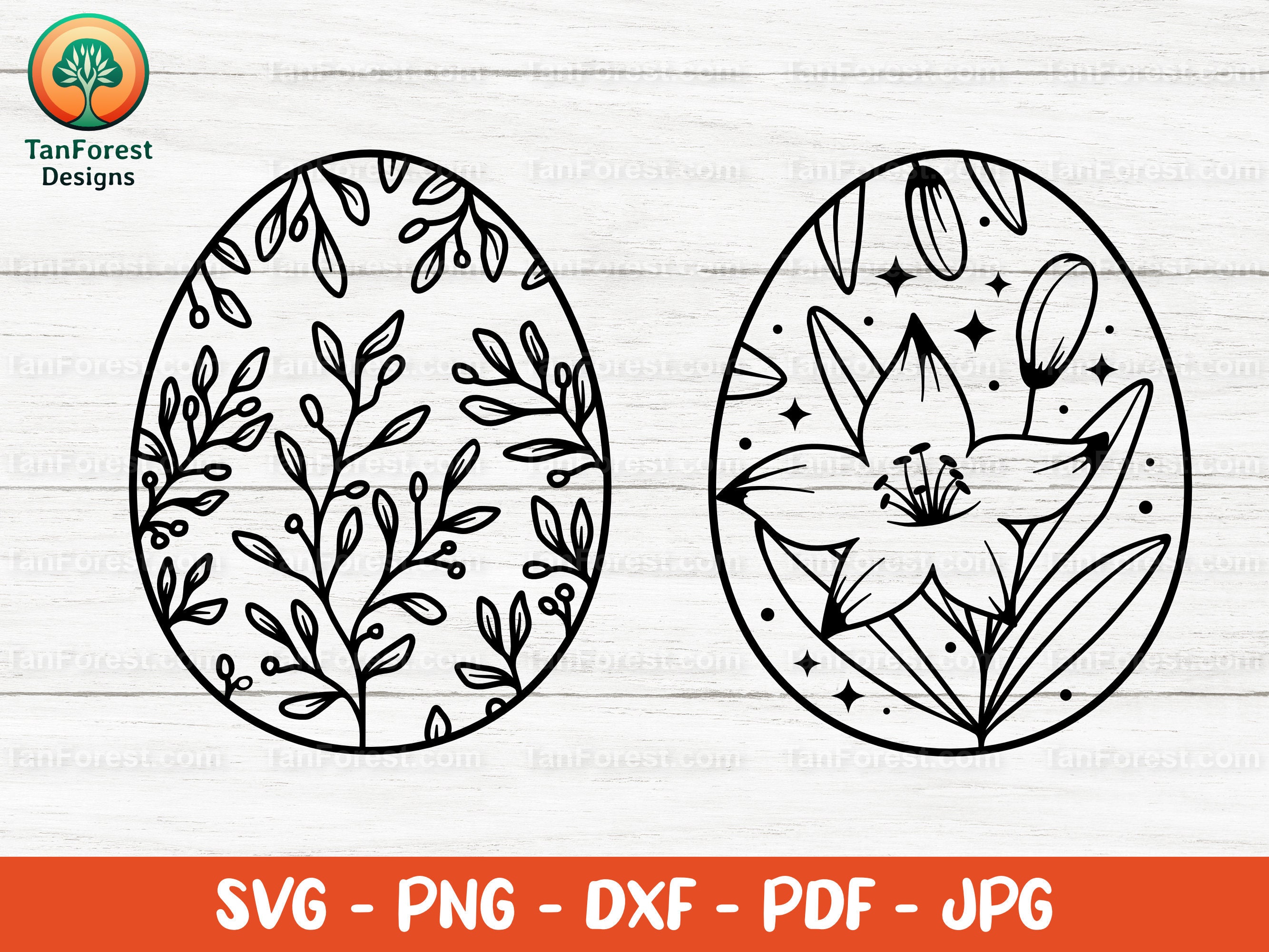 Floral Easter Egg Designs, Spring SVG Cut Files (digital Download) - Etsy
