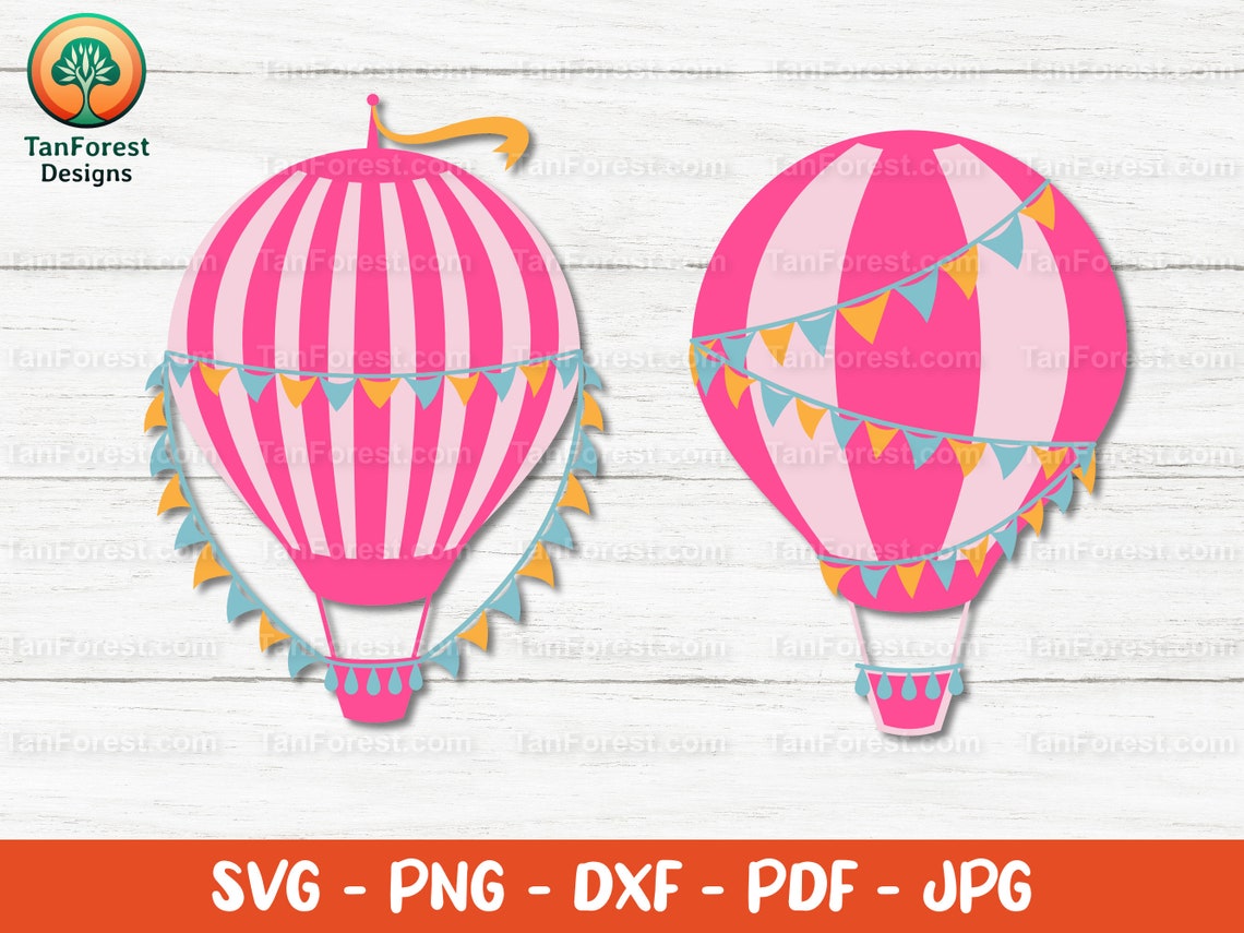 Hot Air Balloon SVG Layered Cut File. Air Balloon Clipart. Hot Air ...