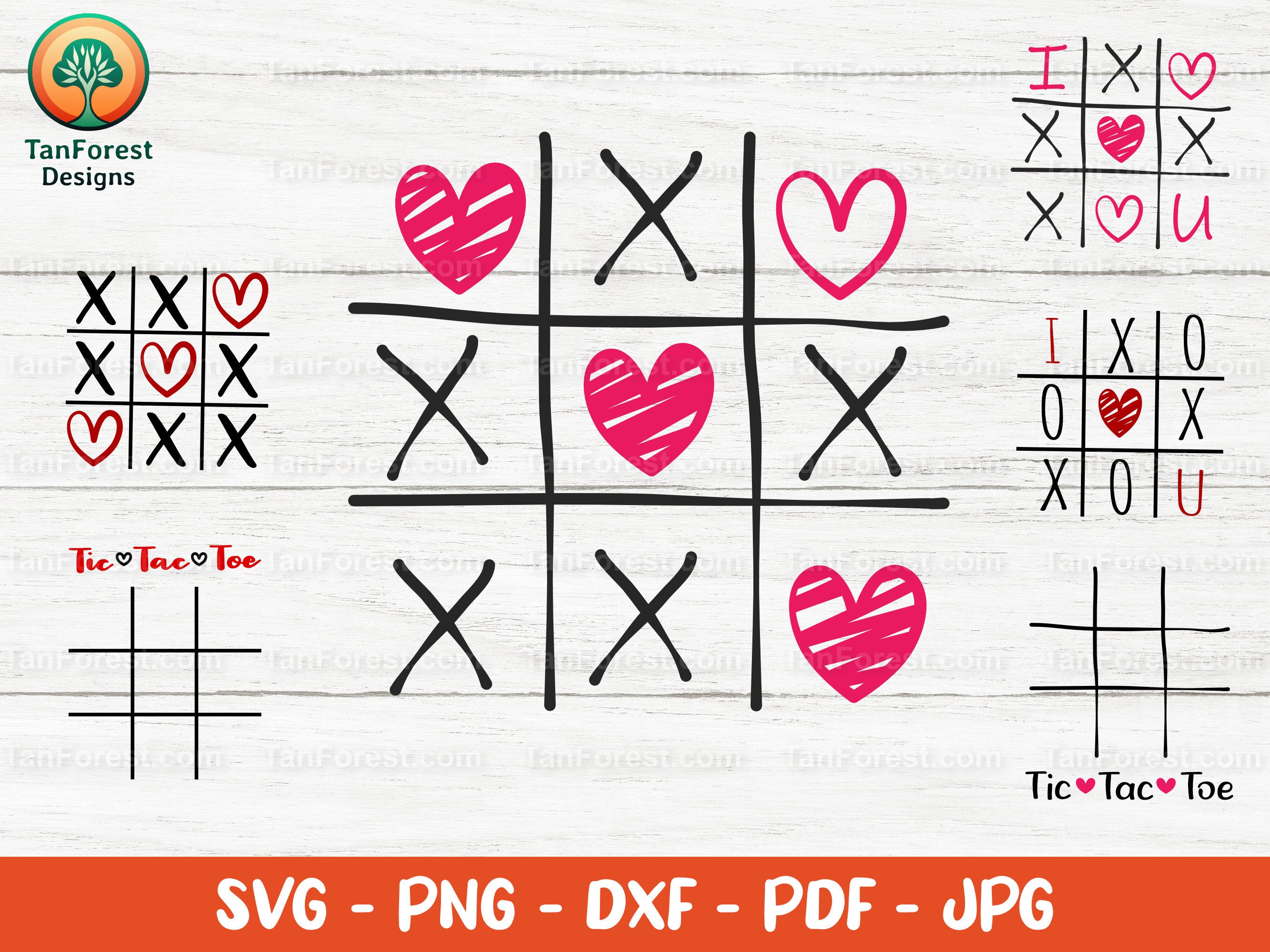 Tic Tac Toe Svg Valentine Svg Bundle Valentines Game Svg - Etsy