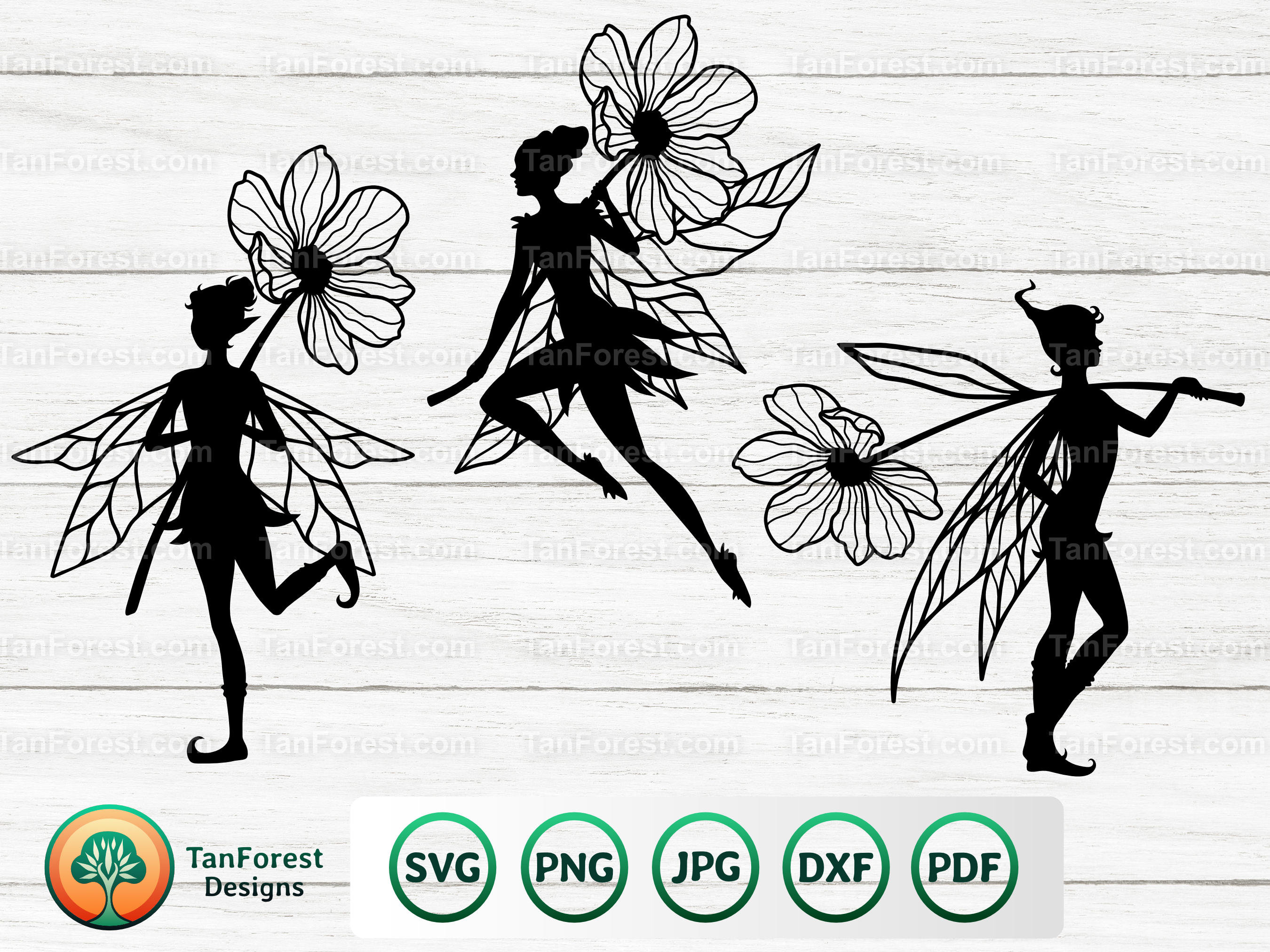 Fairy SVG Cut File Fairy Clipart Fairy Holding Flower - Etsy