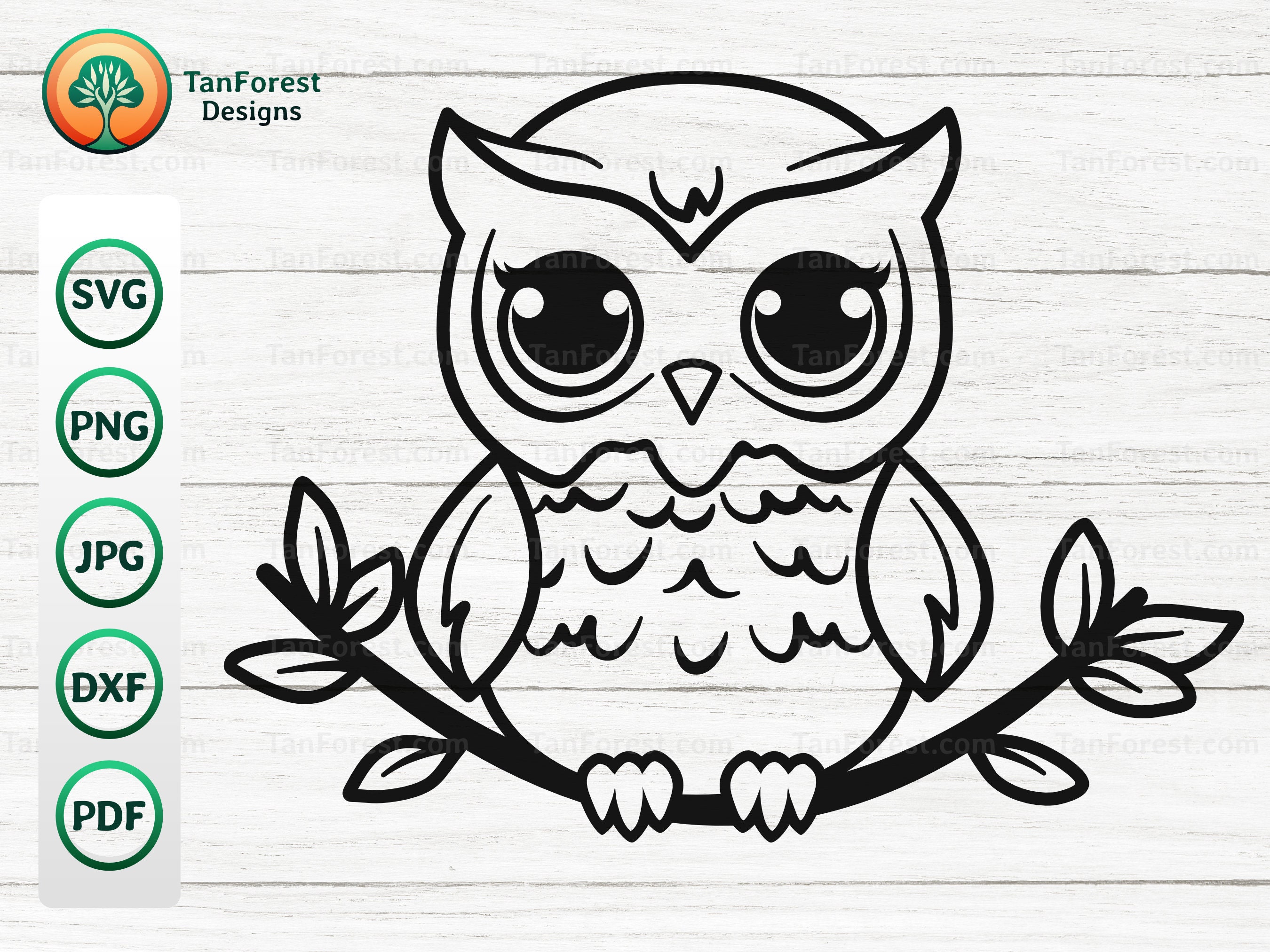 Owl Svg Outline Cut File. Baby Owl Svg Cute Owl Svg. Woodland Etsy