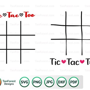 Tic Tac Toe Svg Valentine Svg Bundle Valentines Game Svg - Etsy