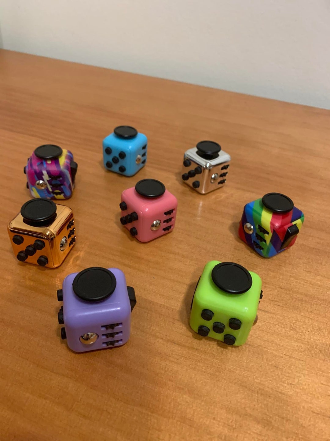 Fidget Cube Stress Relief Toy 6 Function Sides 