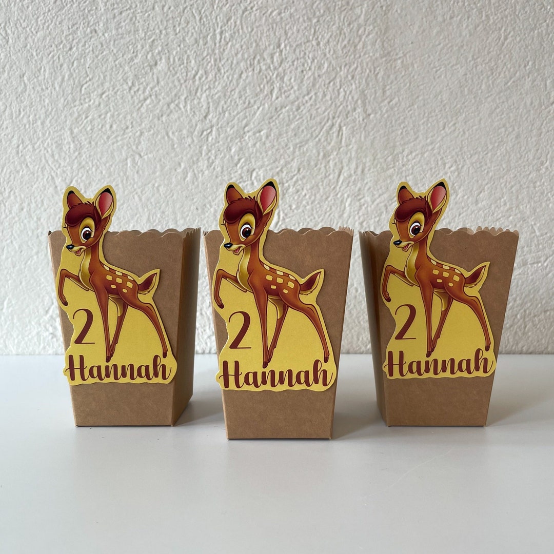 Bambi Birthday Popcorn Box Bambi Party Supplies Bambi Party Etsy