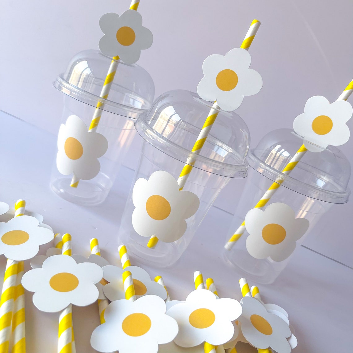 Daisy Birthday Party Cups Groovy Party Cups Daisy Party Etsy