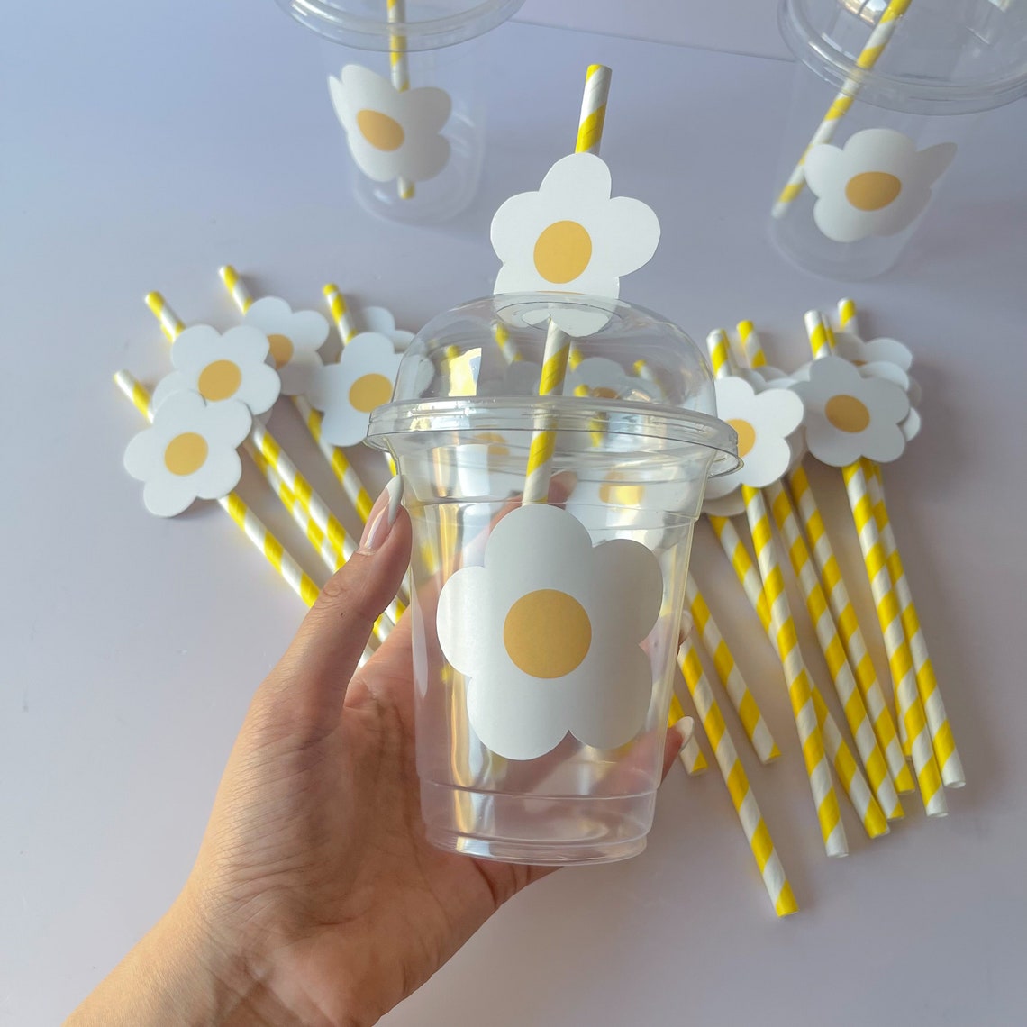 Daisy Birthday Party Cups Groovy Party Cups Daisy Party Etsy