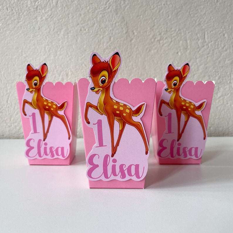 Bambi Deer Birthday Party Popcorn Box Bambi Party Supplies Etsy