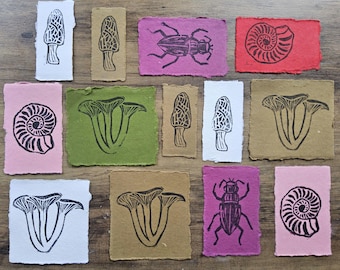 Linocut mini prints