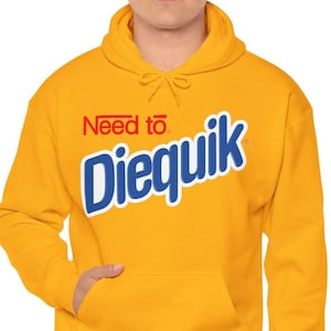 Need to Diequik sudadera con capucha, parodia meme vaporwave