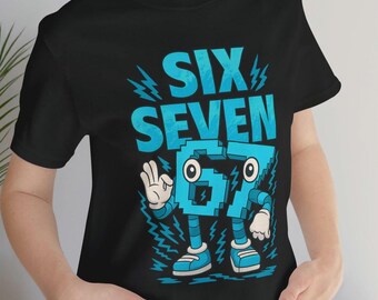67 Six Seven イタリアン ブレインロット 数学ジョーク Tシャツ - 笑顔