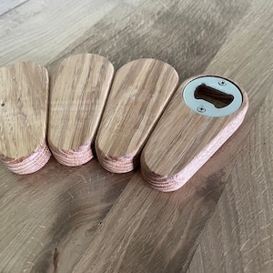 Bottle opener with engraving made of oak / wood for Father&#39;s Day or birthday gift idea, beer opener