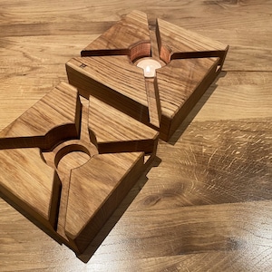 Scaldavivande in pregiato legno di rovere, porta the, caffè, acqua, idea regalo, candela