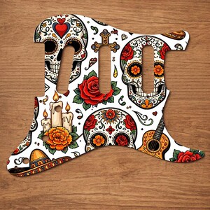 Golpeador de Stratocaster USA/México con gráficos impresos en UV 6
