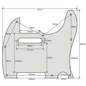 Telecaster 8 Hole Pickguard USA/Mexico UV Printed Graphics image 2