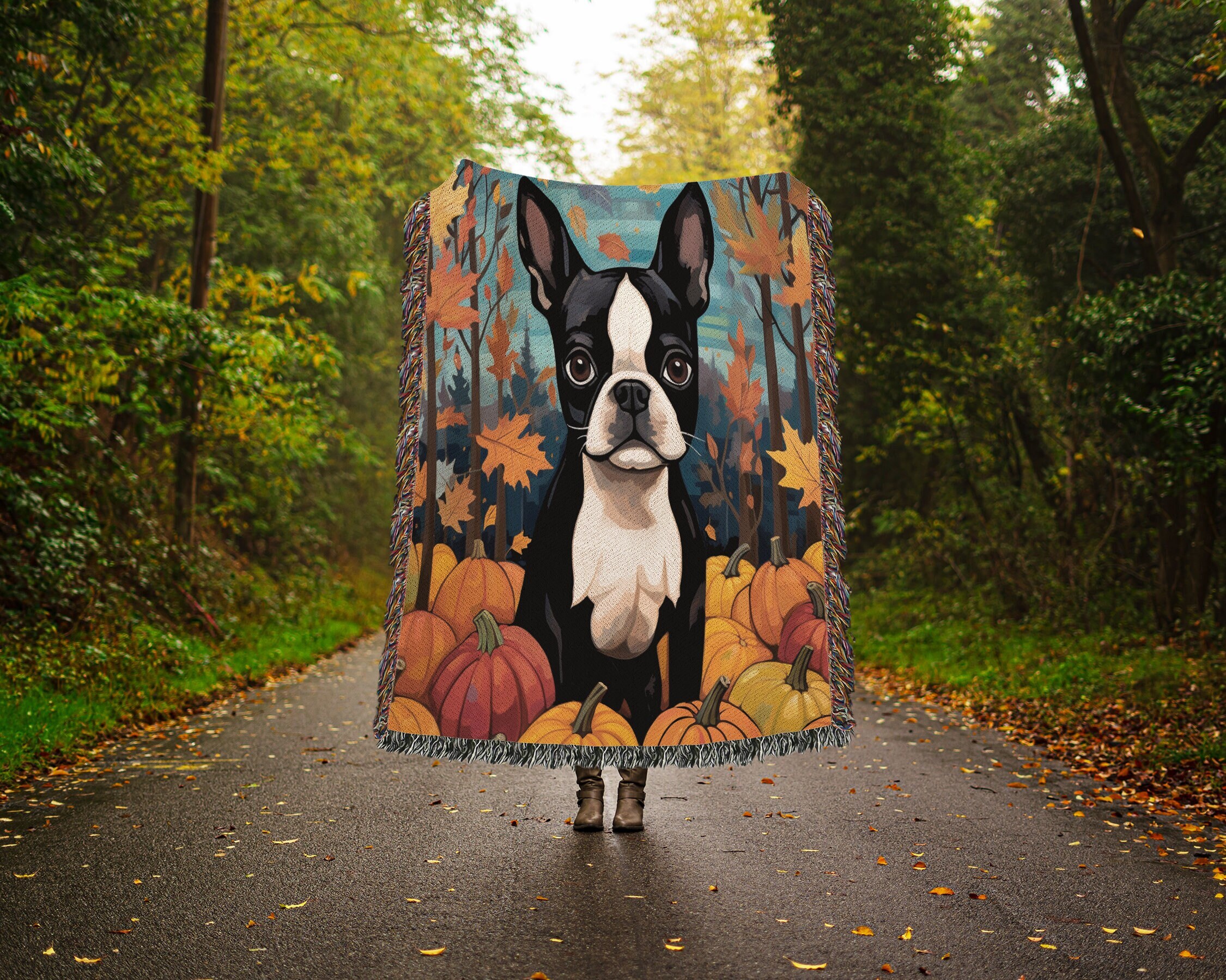Boston Terrier Blanket Etsy Canada