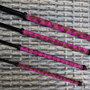 Set of 4 Brown/Pink Suede Delrin Canes