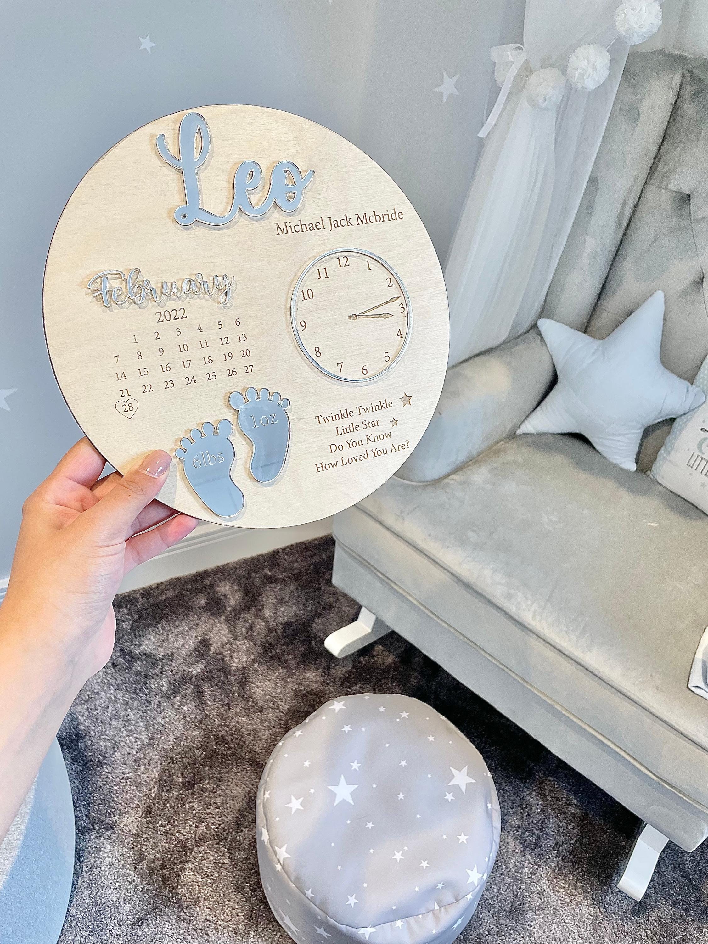 Personalized Baby Keepsake Plaque Birth Announcement Gift Sign, New ...