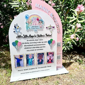 Acrylic Play Rules Sign, Soft Play Rules, Bouncy Castle Safety Board, Double Arch Acrylic Business Sign with Photos, Kids Party Rentals