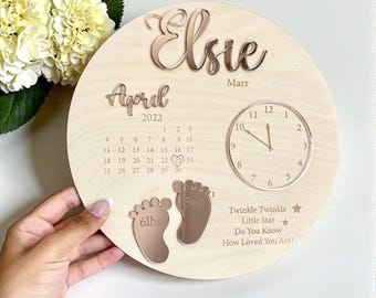 Baby Keepsake Gift, Baby Birth Announcement, Newborn Gift, Personalised Newborn Plaque, Birth Announcement Plaque, Babyshower Gifts