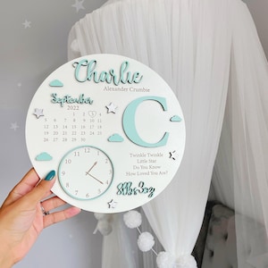 New Baby Keepsake Gift, Baby Birth Announcement, New Baby Gift, Personalised Baby Plaque, Birth Announcement Plaque, Baby Announcement Sign