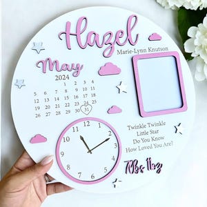 Baby Photo Keepsake Gift, Baby Birth Announcement, Newborn Gift, Personalised Newborn Frame, Birth Announcement Plaque, Babyshower Gifts