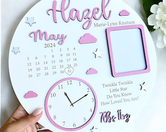 Baby Photo Keepsake Gift, Baby Birth Announcement, Newborn Gift, Personalised Newborn Frame, Birth Announcement Plaque, Babyshower Gifts