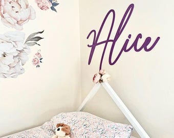 Letrero con nombre personalizado, letrero con nombre para guardería, letrero de madera con nombre para bebé, letrero con nombre personalizado, letrero con nombre para pared, letrero con nombre para recién nacido, decoración de pared para niños
