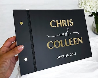 Acrylic Wedding Guestbook and Crystal Pen, Custom Perspex Guestbook, Wedding Guest Book, Personalised Luxury Guest Book, Reception Signs
