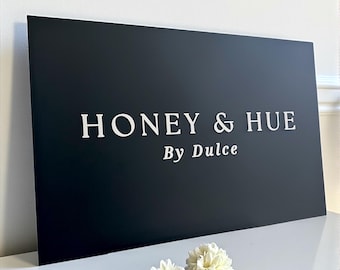 Großes Individuelles 3D Acryl Business Logo Wandschild | Statement-Empfang & Office Branding | Übergroße Firmensignatur
